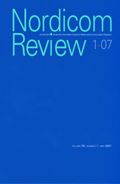 Cover of Nordicom Review 28 (1) 2007