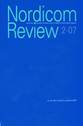 Cover of Nordicom Review 28 (2) 2007
