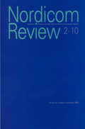 Cover of Nordicom Review 31 (2) 2010