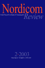 Cover of Nordicom Review 24 (2) 2003