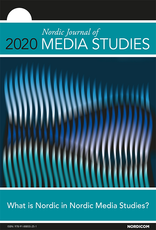 Cover of Nordic Journal of Media Studies 2020 vol. 2