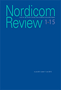 Cover of Nordicom Review 36 (1) 2015.