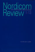Cover of Nordicom Review 34 (1) 2013.
