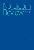 Cover of Nordicom Review 35 (1) 2014.
