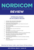 Cover of Nordicom Review 40 (Special Issue 2) 2019.